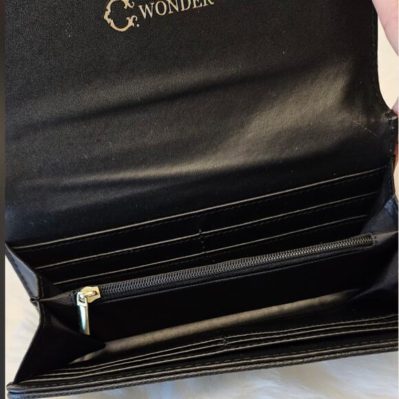 C. Wonder Black Flap Clutch Wallet - Picture 2 of 5
